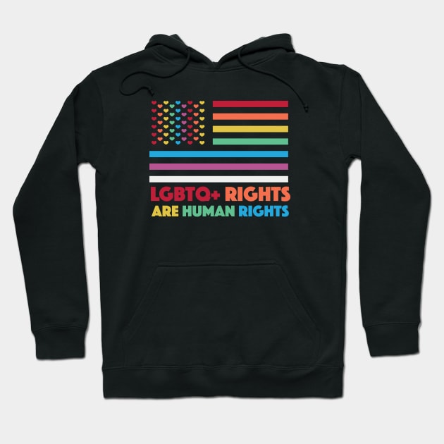 LGBTQ+ Rights Are Human Rights Hoodie by SLAG_Creative